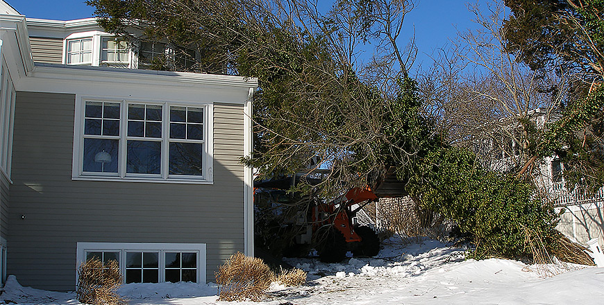 Tree Removal at a house in Norwell, MA